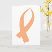 Awareness Ribbon (Peach) Karte (Gelbe Blume)
