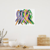 AWARENESS Ribbons Poster (Küche)