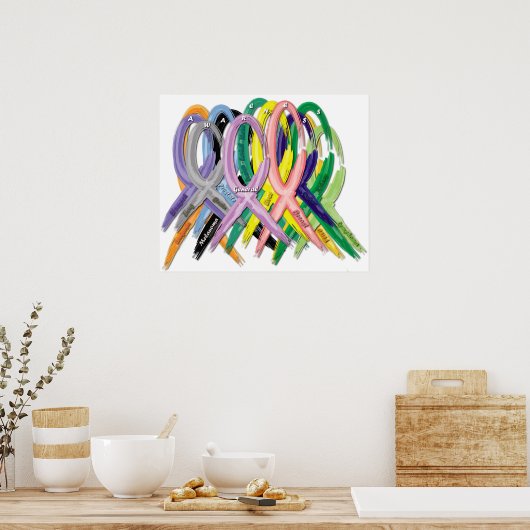AWARENESS Ribbons Poster (Küche)