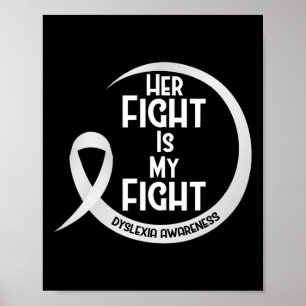 Awareness Silbernes Band Ihr Kampf ist mein Kampf  Poster