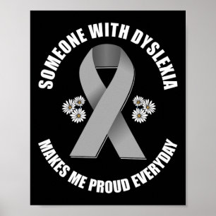 Awareness Silbernes Band macht mich jeden Tag stol Poster