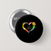 Awareness Special Ed Teacher Asl Sign Language Puz Button (Vorne & Hinten)