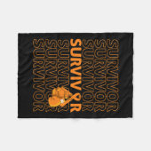 Awareness Survivor Orange Ribbon Boxhandschuhe 1 Fleecedecke (Vorderseite (Horizontal))