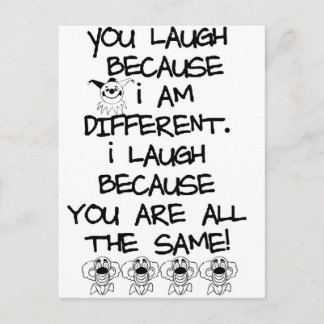 Awareness tee Ich bin anders Postkarte