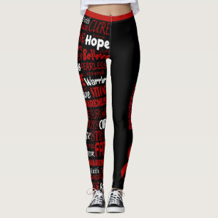 Awareness Words...Gehirnaneurysm Leggings