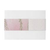 Awash Elegant Watercolor Blush Wedding Monogram Einladungsbanderole (Rückseitenbeispiel)