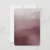 Awash Elegant Watercolor in Cranberry Wedding RSVP (Rückseite)