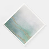 Awash Elegante Wasserfarbe bei Hochzeiten im Ozean Serviette (Ecke)