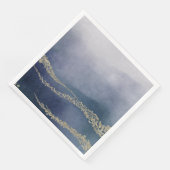 Awash Elegante Wasserfarbe bei Surfhochzeit Serviette (Ecke)