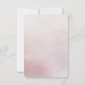Awash Elegante Wasserfarbe in Blush Wedding RSVP Karte (Rückseite)