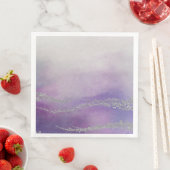 Awash Elegante Wasserfarbe in Orchid Lila Hochzeit Serviette (Beispiel)