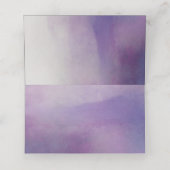 Awash Elegantes Wasserfarben in Orchid-Tischnummer Platzkarte (Innenseite Aufgefaltet)