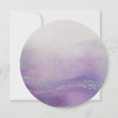 Awash Elegantes Watercolor Runde Hochzeiten Einladung (Rückseite)