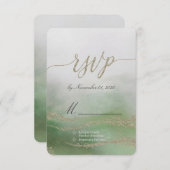 Awash Elegantwatercolor in Foliage Wedding RSVP (Vorne/Hinten)