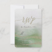 Awash Elegantwatercolor in Foliage Wedding RSVP (Vorderseite)