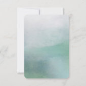 Awash Elegantwatercolor in Ocean Wedding RSVP Karte (Rückseite)