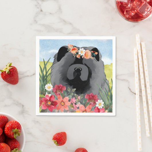 AWASSE IN LICHTschwarz - Blau Chow Hundeshirt Serviette (Beispiel)