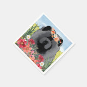 AWASSE IN LICHTschwarz - Blau Chow Hundeshirt Serviette (Ecke)