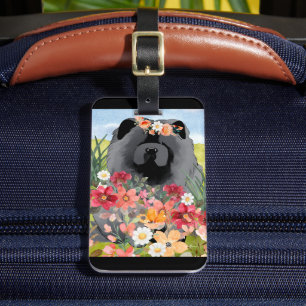 AWASSE IN LICHTschwarz - Blauer Hund Gepäckanhänger