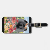 AWASSE IN LICHTschwarz - Blauer Hund Gepäckanhänger (Vorderseite horizontal)