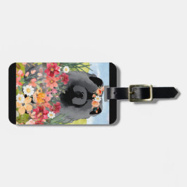 AWASSE IN LICHTschwarz - Blauer Hund Gepäckanhänger