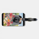 AWASSE IN LICHTschwarz - Blauer Hund Gepäckanhänger (Rückseite horizontal)