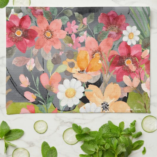 AWASSE IN LICHTschwarz - Blauer Hund Geschirrtuch (Gefaltet)