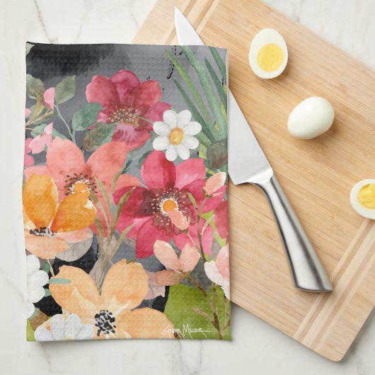 AWASSE IN LICHTschwarz - Blauer Hund Geschirrtuch (Viertel Falte)