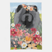 AWASSE IN LICHTschwarz - Blauer Hund Geschirrtuch (Vertikal)