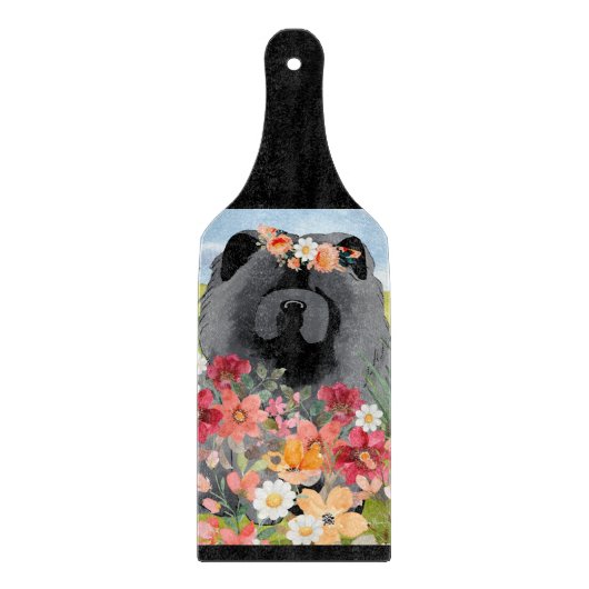 AWASSE IN LICHTschwarz - Blauer Hund Schneidebrett (Vorderseite)