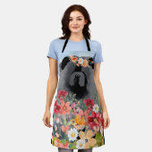 AWASSE IN LICHTschwarz - Blauer Hund Schürze (Getragen)