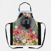 AWASSE IN LICHTschwarz - Blauer Hund Schürze (Vorderseite)