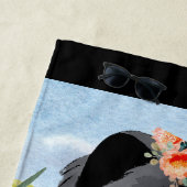 AWASSE IN LICHTschwarz - Blauer Hund Strandtuch (Beispiel)