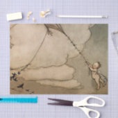 "Away On a Kite" von Arthur Rackham Seidenpapier (Handwerk)