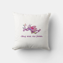 "Away With the Fairies" Throw Pillow Kissen