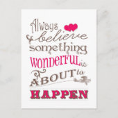 Aways glauben postkarte (Vorderseite)