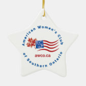 AWCO Christmas Star Keramik Ornament (Hinten)
