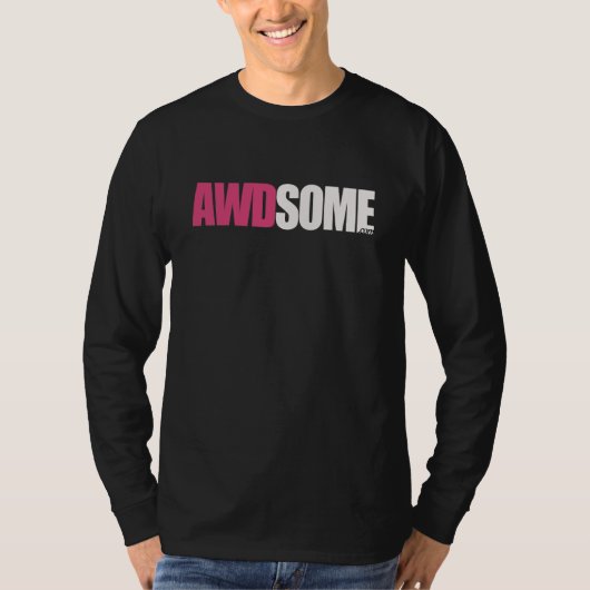 awdsome schwarze lange Hülse T-Shirt (Vorderseite)