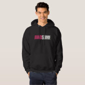 awdsome Schwarzes Hoodie (Vorne ganz)