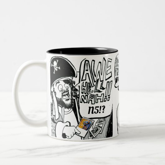 Awe Hell Nah! Mug Zweifarbige Tasse (Links)