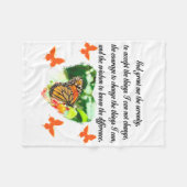 AWE INSPIRIERE BUTTERFLY SERENITY PRAYER FOTO FLEECEDECKE (Vorderseite (Horizontal))