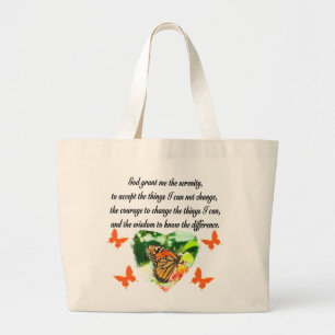 AWE INSPIRIERE BUTTERFLY SERENITY PRAYER FOTO JUMBO STOFFBEUTEL