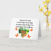 AWE INSPIRIERE BUTTERFLY SERENITY PRAYER FOTO KARTE (Gelbe Blume)