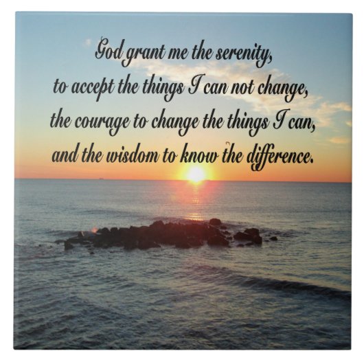 AWE INSPIRIERE SERENITY PRAYER DESIGN FLIESE (Vorderseite)
