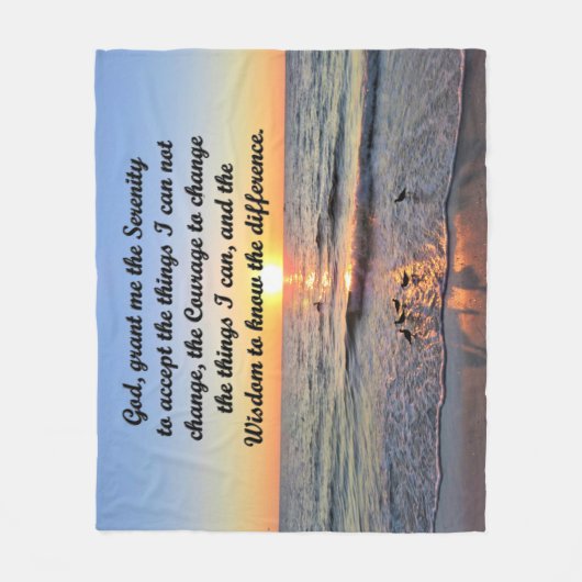 AWE INSPIRIERE SERENITY PRAYER FLEECE BLANKET (Vorderseite)