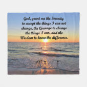 AWE INSPIRIERE SERENITY PRAYER FLEECE BLANKET (Vorderseite (Horizontal))