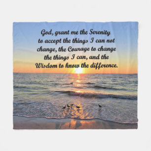 AWE INSPIRIERE SERENITY PRAYER FLEECE BLANKET