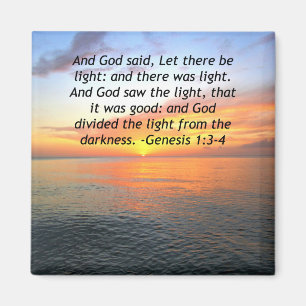 AWE-INSPIRIEREND GENESIS 1:3 SONNENRISE-FOTO-DESIG MAGNET
