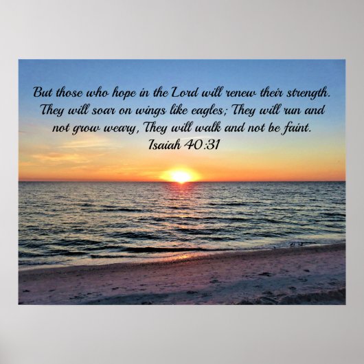 Awe Inspirierend Isaiah 40:31 Sonnenaufgang über d Poster (Vorne)