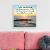 AWE-INSPIRIEREND JOHN 3:16 SONNENREISE LEINWANDDRUCK (Insitu (Wohnzimmer))